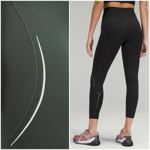 Lululemon Base Pace High-Rise Reflective Tight 25” Smoked Spruce Green 1